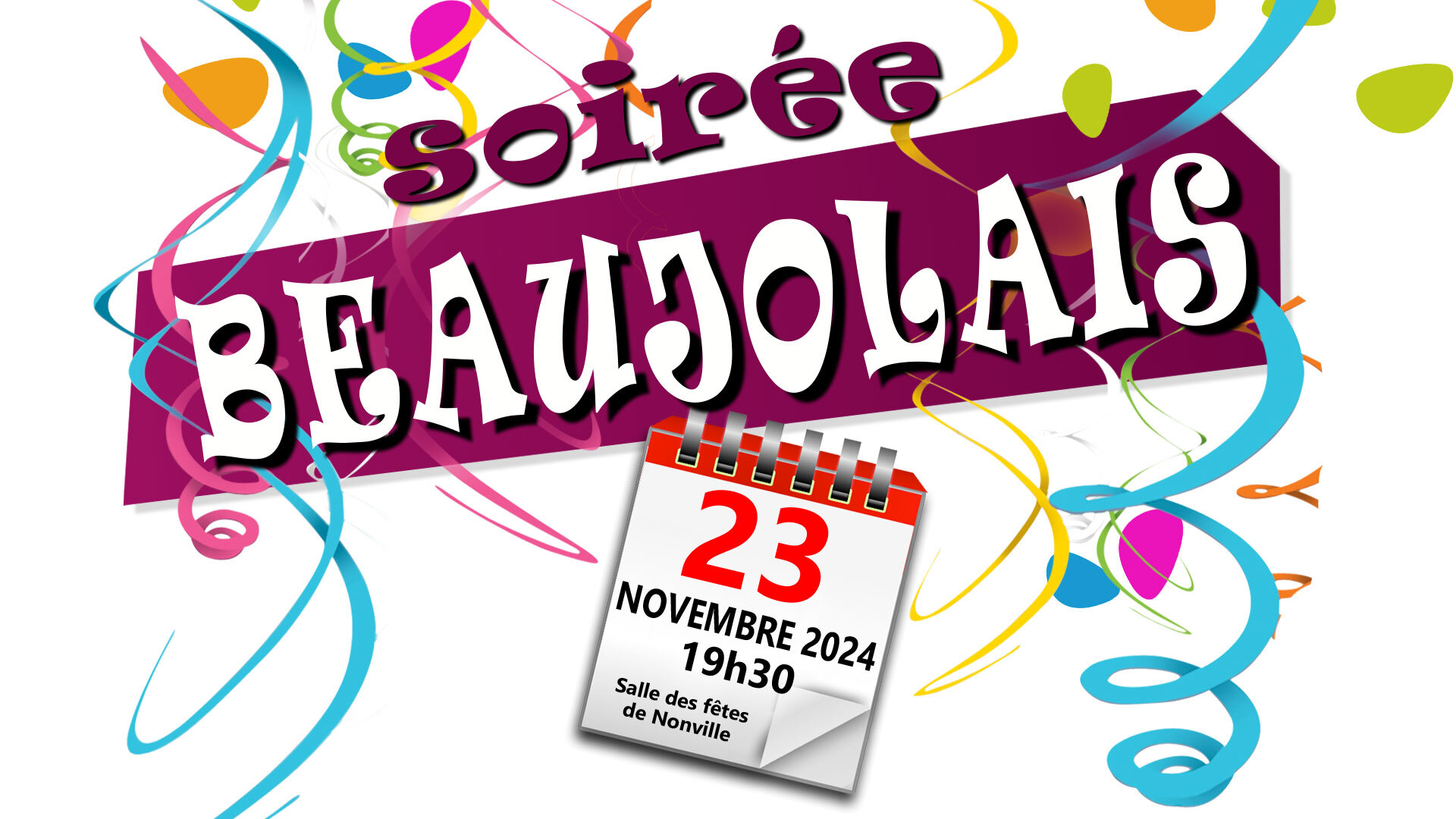 Affiche soirée Beaujolais 2024